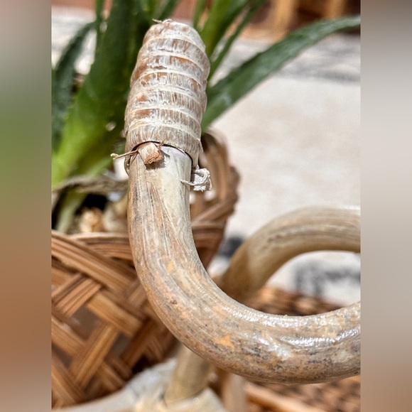 Boho Rattan Tricycle Planter - Picture 3 of 14